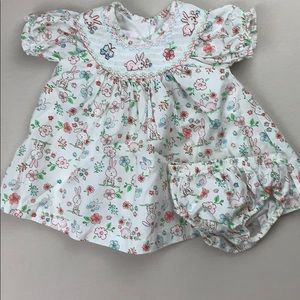 Bonnie Baby Smocked Bunny Dress